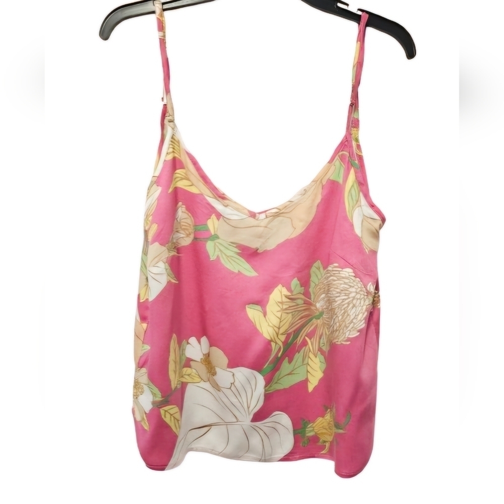 Cynthia Rowley Pink Floral Tank Women's Size Extra Small NWT